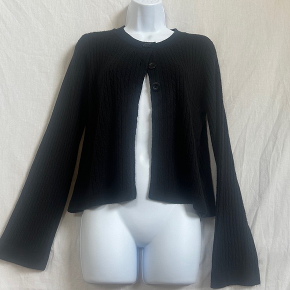 Luxe 360 black cardigan sweater - Picture 3 of 5